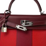 Kelly 28 Lettre M Rouge H/Vermillion/Rose Tyrien Epsom/Sombrero/Mysore Palladium Plated C Stamp - Image 9