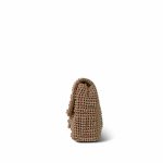Beige Pearl Quilted Paris Cosmopolite Single Flap Bag Aged Gold Hardware - Image 3