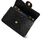 Black Lambskin Quilted Jumbo XL Single Flap GHW - Image 11