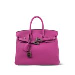 Birkin 25 Magnolia Veau Togo Palladium Plated C Stamp - Image 11