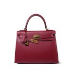 Kelly Sellier 28 Rouge Grenat Epsom Gold Plated C Stamp - Image 3