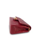Red Lambskin Quilted Classic Flap Small Gold Hardware - Image 8