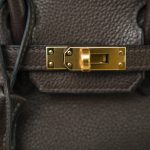 Birkin 25 Ebène Veau Togo Gold Plated Z Stamp - Image 16