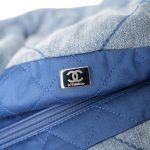 24S Washed Denim Quilted Small 22 Hobo Bag - Image 15