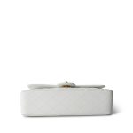 Vintage White Lambskin Quilted Classic Flap Medium GHW - Image 7