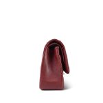 18C Dark Red Glittery Caviar Quilted Jumbo Classic Flap Aged Gold Hardware - Image 9
