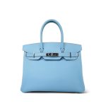 Birkin 30 Candy Celeste Mykonos? Epsom Palladium Plated O Square Stamp
