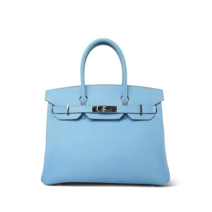 Birkin 30 Candy Celeste Mykonos? Epsom Palladium Plated O Square Stamp