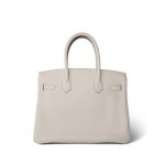 Birkin 30 Craie Togo Palladium Plated C Stamp - Image 4