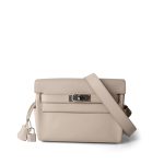 Kelly Messenger Bag Beton B Stamp Palladium Plated