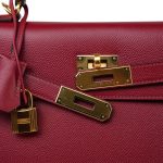 Kelly Sellier 28 Rouge Grenat Epsom Gold Plated C Stamp - Image 11