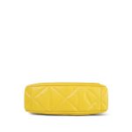 20B Yellow Goatskin Quilted Large 19 Flap Mixed Hardware - Image 6