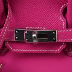 Birkin 25 (Candy Model) Rose Tyrien / Rubis Veau Epsom Palladium Plated [O] Stamp - Image 16