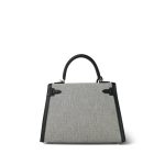 Kelly Sellier 25 Noir Écru Swift Toile Palladium Plated B Stamp - Image 13