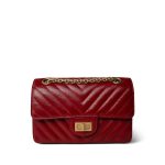 22K Red Aged Calfskin Chevron 255 Reissue Aged Gold Hardware - Image 2