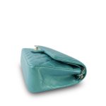 Iridescent Green Lambskin Quilted Classic Flap Medium Light Gold Hardware - Image 10
