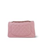 22C Sakura Pink Caviar Quilted Small Classic Flap Light Gold Hardware - Image 14