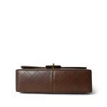 Brown Lambskin Quilted Single Flap Gold Hardware - Image 6