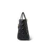Black Lambskin Cannage Lady Dior Medium - Image 6
