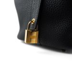 Picotin 18 Lock Bag Noir Taurillon Clemence Gold Plated Z Stamp - Image 6