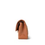 22S Caramel Lambskin Quilted Small Classic Flap Light Gold Hardware - Image 2