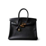 Birkin 35 Noir Ardennes Gold Plated [F] Stamp - Image 4