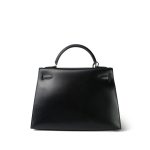 Kelly 32 Black Box Calfskin Gold Plated C Square Stamp - Image 10