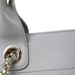 Grey Caviar Studded Deauville Tote Light Gold Hardware - Image 12
