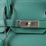 Birkin 30 Malachite Clemence Palladium Plated R Stamp - Image 3