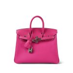 Birkin 25 (Candy Model) Rose Tyrien / Rubis Veau Epsom Palladium Plated [O] Stamp - Image 13
