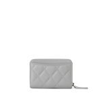 21A Light Grey Caviar Quilted Zip Coin Purse - Image 3