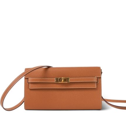 Kelly Wallet To Go Gold Veau Epsom Gold Plated U Stamp