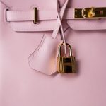 Birkin 25 Rose Sakura Swift Gold Plated X Stamp - Image 3
