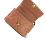 21K Caramel Lambskin Quilted Small 19 Flap Mixed Hardware - Image 10