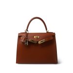 Kelly Sellier 28 Noisette Box Calfskin Gold Plated [E] Stamp - Image 7
