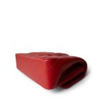20S Red Lambskin Quilted Classic Flap Medium LGHW - Image 8