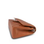 Caramel Caviar Quilted Classic Flap Medium Silver Hardware - Image 7