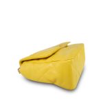 20B Yellow Goatskin Quilted Large 19 Flap Mixed Hardware - Image 7