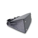 Kelly Sellier 28 Horseshoe (HSS) Gris Agate/Bleu Nuit Ostrich Palladium Plated Y Stamp - Image 8