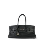 Shoulder Birkin 42 JPG Noir Clemence Palladium Plated [I] Stamp