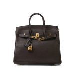 Birkin 25 Ebène Veau Togo Gold Plated Z Stamp - Image 14
