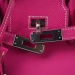Birkin 25 (Candy Model) Rose Tyrien / Rubis Veau Epsom Palladium Plated [O] Stamp - Image 19