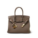 Birkin 30 Etoupe Togo Gold Plated C Stamp - Image 4