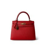 Kelly Sellier 25 Rouge Casaque Epsom Gold Plated T Stamp - Image 4