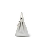 Birkin 25 White Epsom Palladium Plated [K] Stamp - Image 12