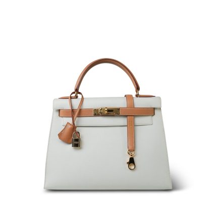 Kelly Sellier 28 Bi-Color Horseshoe (HSS) White / Natural Sable Evergrain Gold Plated A Square Stamp