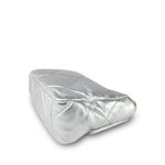 Metallic Silver Goatskin Quilted Medium/Large 19 Flap Mixed Hardware - Image 5