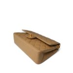 Vintage Beige Lambskin Quilted Classic Flap Medium GHW - Image 6
