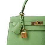 Kelly Sellier 25 Vert Criquet Veau Epsom Gold Plated Y Stamp - Image 2