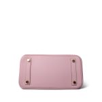 Birkin 25 Rose Sakura Swift Gold Plated T Stamp - Image 6